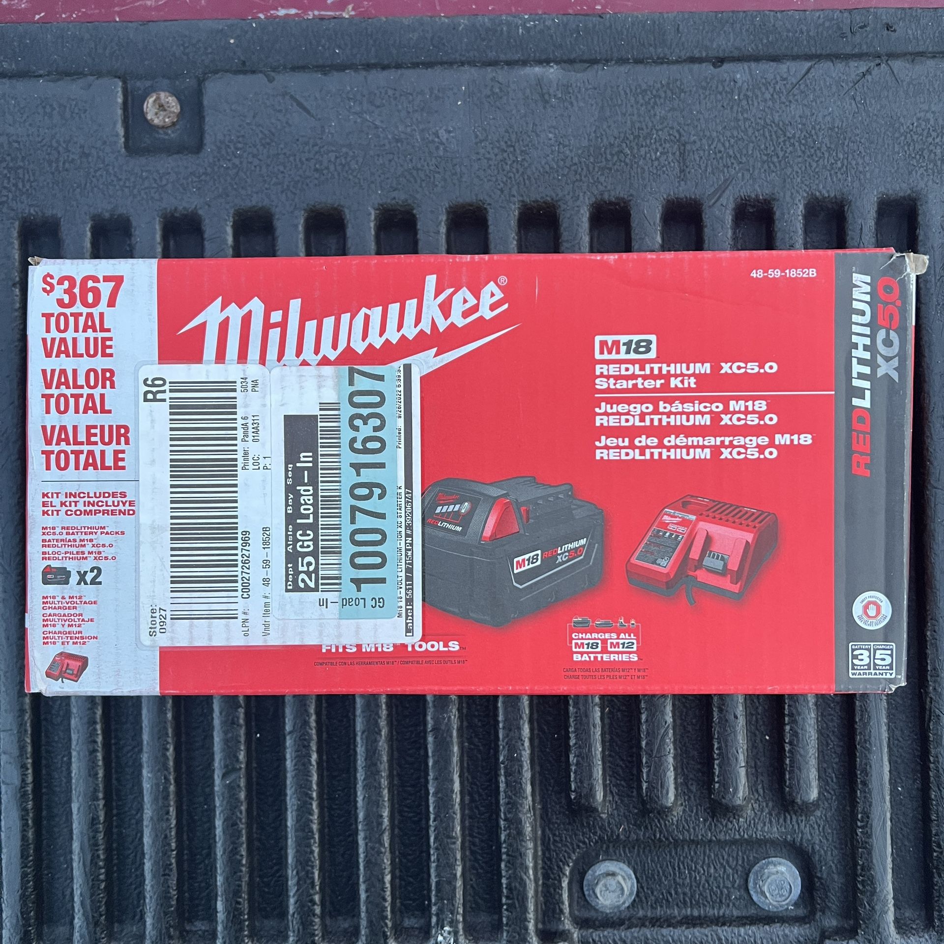 Milwaukee, M18 REDLITHIUM XC 5.0 Starter Kit
