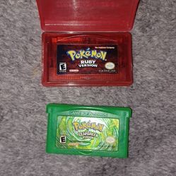 Pokemon Gameboy leafgreen and ruby
