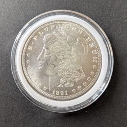 1891 - O  MORGAN SILVER DOLLAR UNITED STATES COIN, NEW ORLEANS MINT