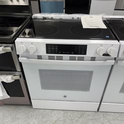 GE 30 Inches 5 Burner Element Slide In Electric Range With Air Fly