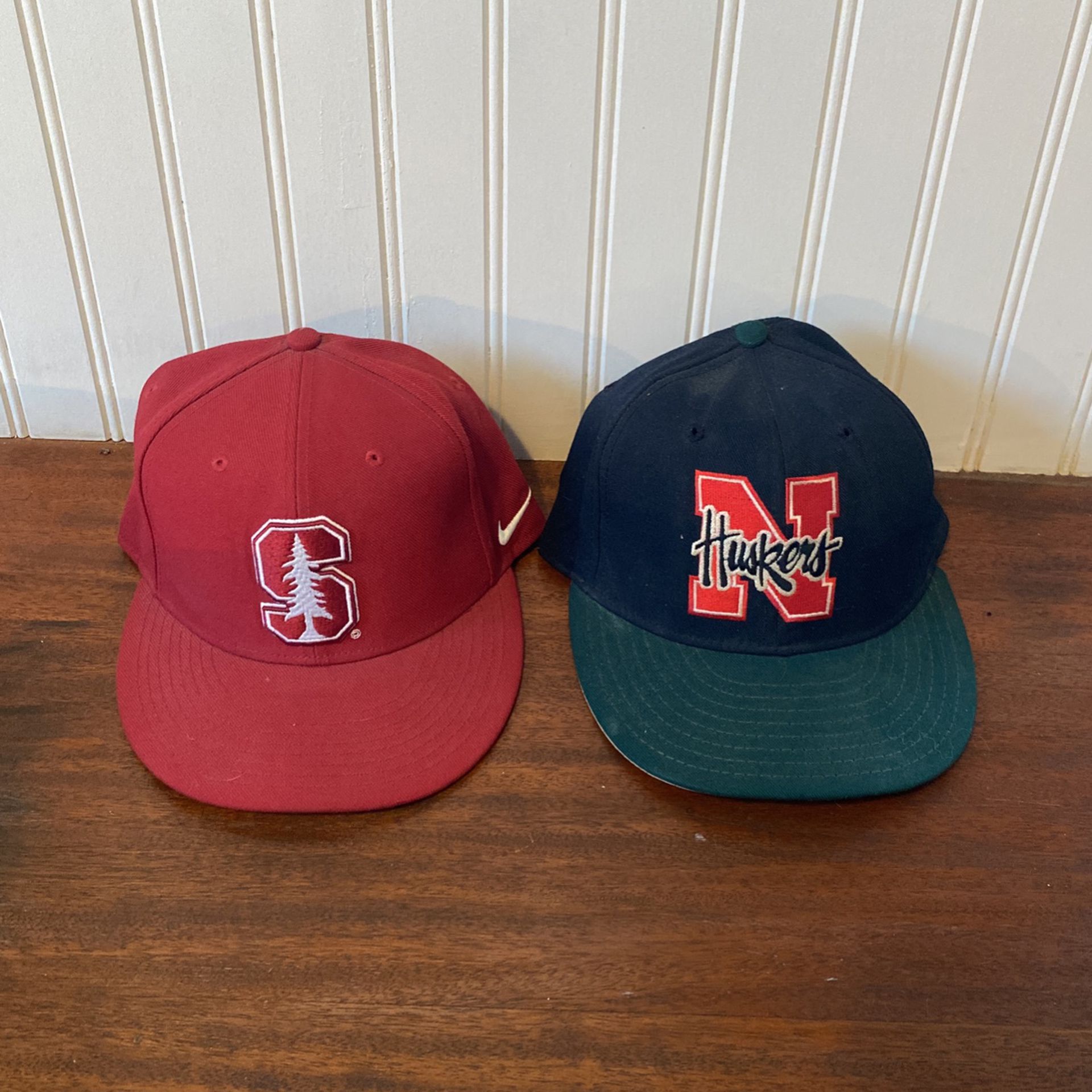 Lot Of Two Caps - Nike Stanford And Nebraska Huskers 