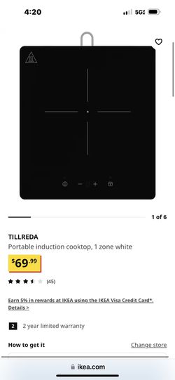 TILLREDA Portable induction hob, 1 zone white - IKEA
