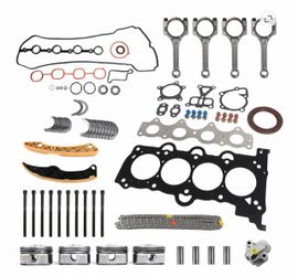 Hyundai Kia G4FD 1.6L Engine Rebuild Overhaul Kit – Pistons Rods Timing Chain Gaskets