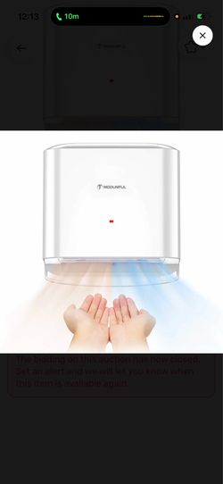 Hand air dryer