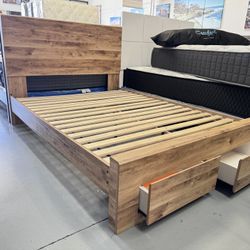 NEW Ashley Furniture Awesome Platform Bed Frame with Storage Drawers! King $488 Queen $388 
