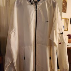 Mens Plus Size Nylon Nike Jacket With Blue Logo on the Back. 2xl 