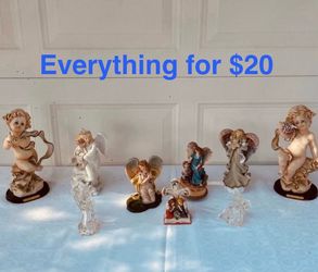 Vintage Cherub Angel Statues Lot of 9