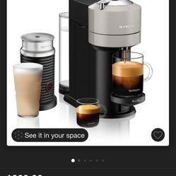 Nespresso Vertuo Next Espresso Roast Coffee Maker and Espresso Machine Bundle By Breville