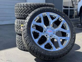 22" Chrome NEW Wheels Rims Tires Chevy Chevrolet Silverado 1500 Tahoe GMC Sierra Yukon Snowflakes