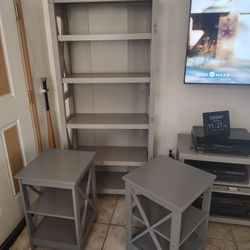 Bookshelf And 2 End Tables