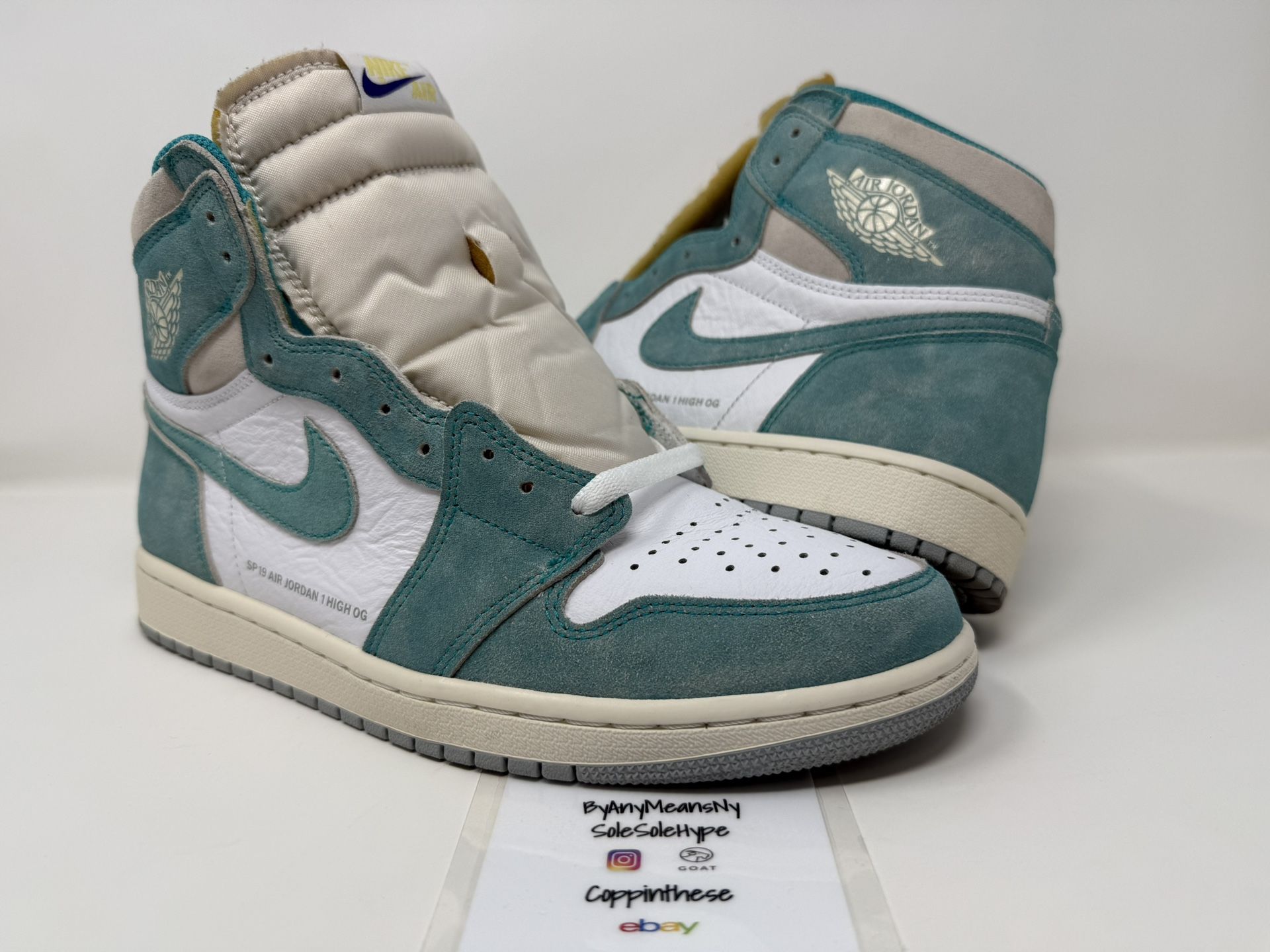 USED 2019 NIKE AIR JORDAN RETRO 1 TURBO GREEN SIZE 10