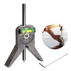 Pipe Center Finder, Pipefitter Tools w/Centering Head, Pipe Fitting Tools Center Finder Tool to Measure Pipe Diameter Over 0.5" and Up, 4" Y-Type Base