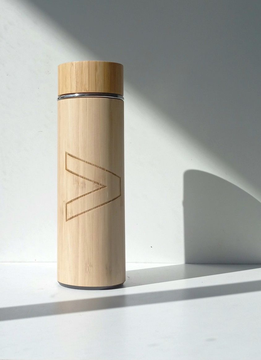 NEW Virginia Tech Bamboo Tea Tumbler with Infuser/ Water Tumbler with Strainer Water Bottle