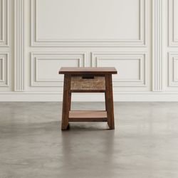 Painted Canyon Distressed Brown End Table