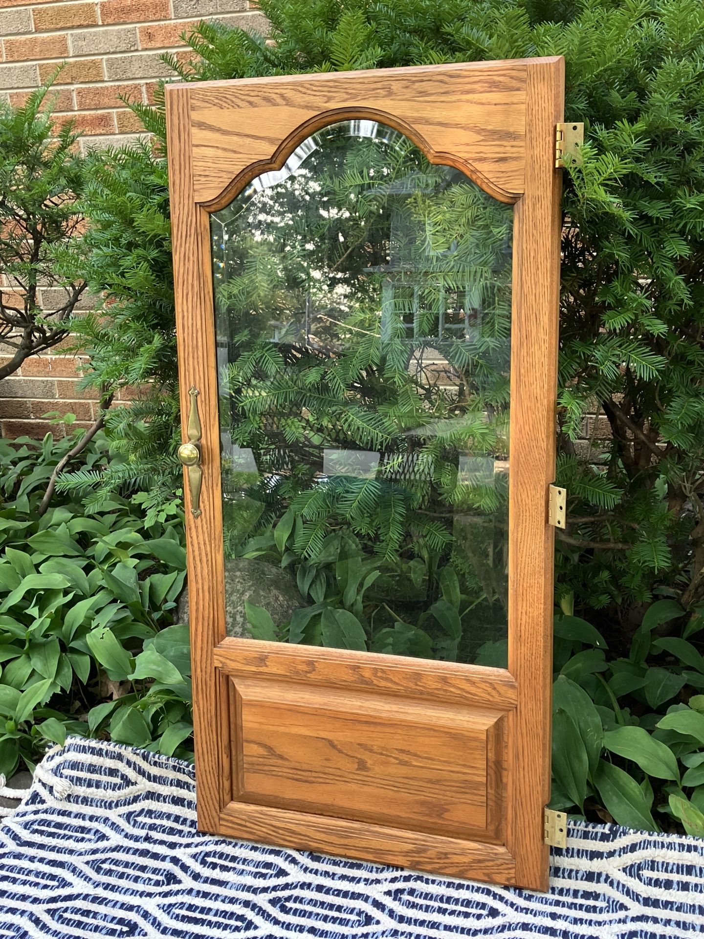 Oak Cabinet Door w/Glass Center