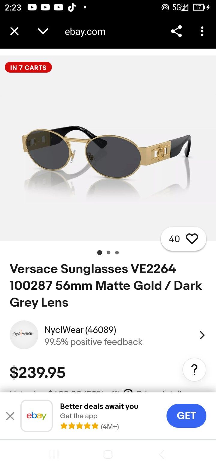 Versace Sunglasses Ovals