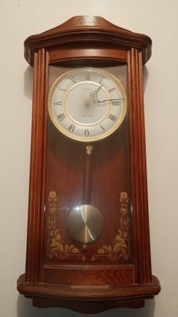 Pendulum Wall Clock, Large Hanging Wooden Grandfather Wall Clock
