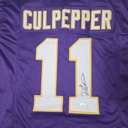 DAUNTE CULPEPPER signed custom Purple Jersey JSA  CERTIFIED Minnesota Vikings 