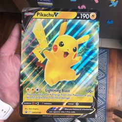 Pikachu V Large Promo Card