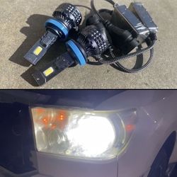 H11 6500K BRIGHT WHITE 32000 LUMENS CSP CHIP LED LIGHTS $45