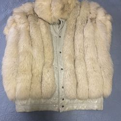 Finland Blue Fox Fur Bomber Vest Jacket