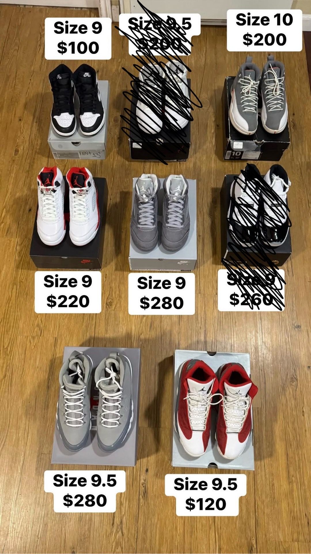 Jordan’s for sale size 9-10