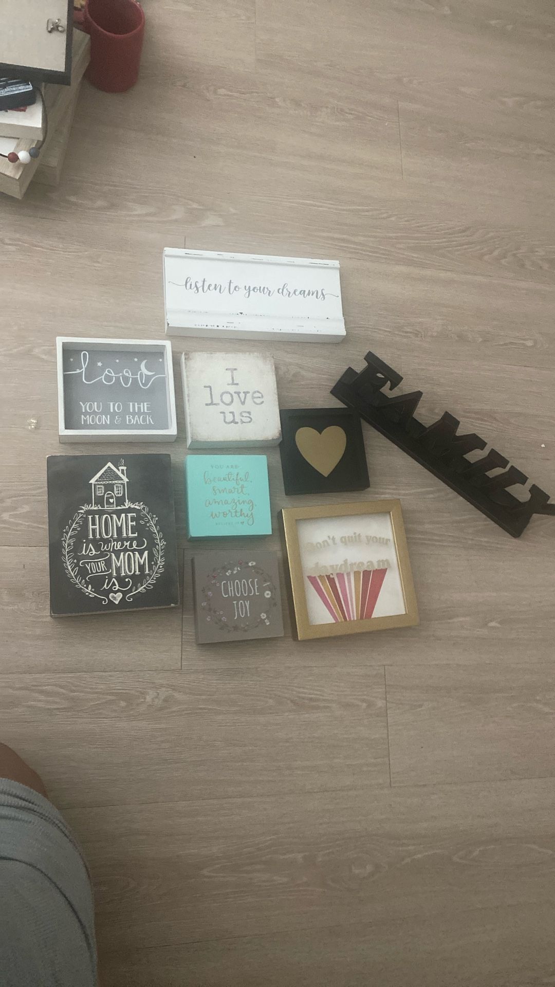 Bundle of Wooden Box Frames and Decorations 