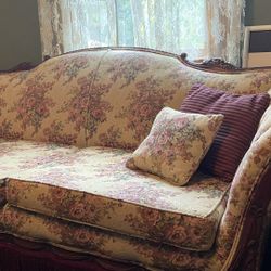 Antique Couches and Table Set