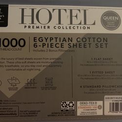 New Egyptian Cotton 6 Piece Sheet Set 