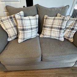Sofa and Loveseat / Table and Lamps