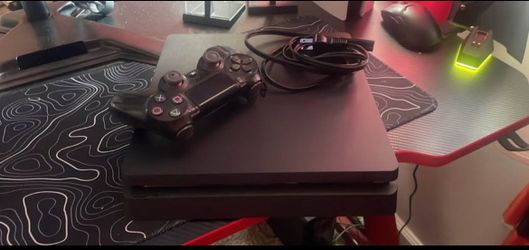 Sony PS4 Slim Black Home Console w/ 2 DualShock 4 Wireless Controllers