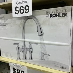 Kohler Oresund Pull-Down Bridge Kitchen Faucet