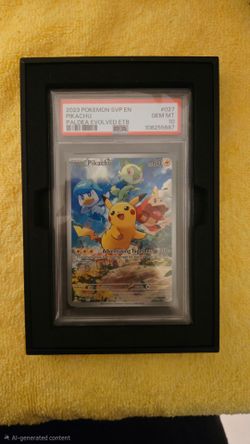 PSA 10 Pikachu 2023 Pokemon SVP Paldea Evolved ETB #027