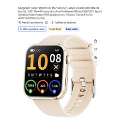 Brand new Smart Watch for Men Women, 2026 Smartwatch(Metal body) , 1.93" New Fitness Watch with Answer/Make Call/120+ Sport Modes/Pedometer/IP68 Water