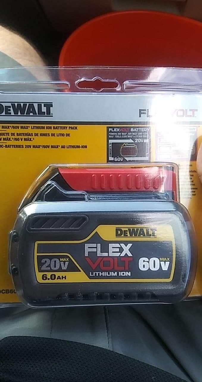 Brand new Dewalt 6.0 flexvolt battery. We will go fast first time