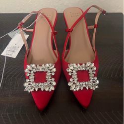 Red Kitten Heels