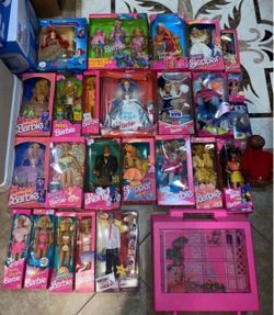 Brand new vintage 60s-80s Barbie Sets. $30 each. Sharing sisters is $60. Unboxed Barbies with clothing, barbie house, and accessories is $300 for all.