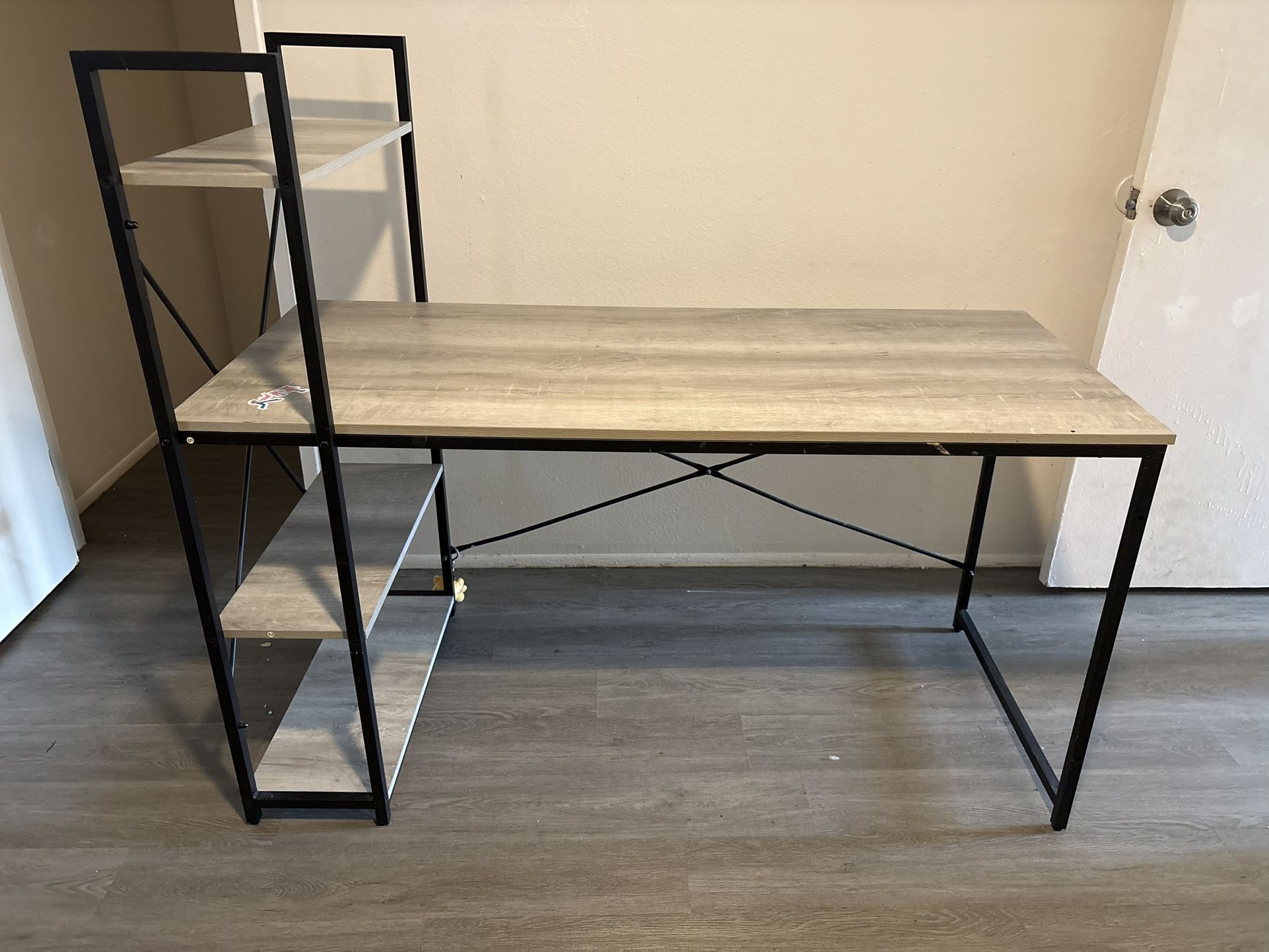 Desk With Shelves 