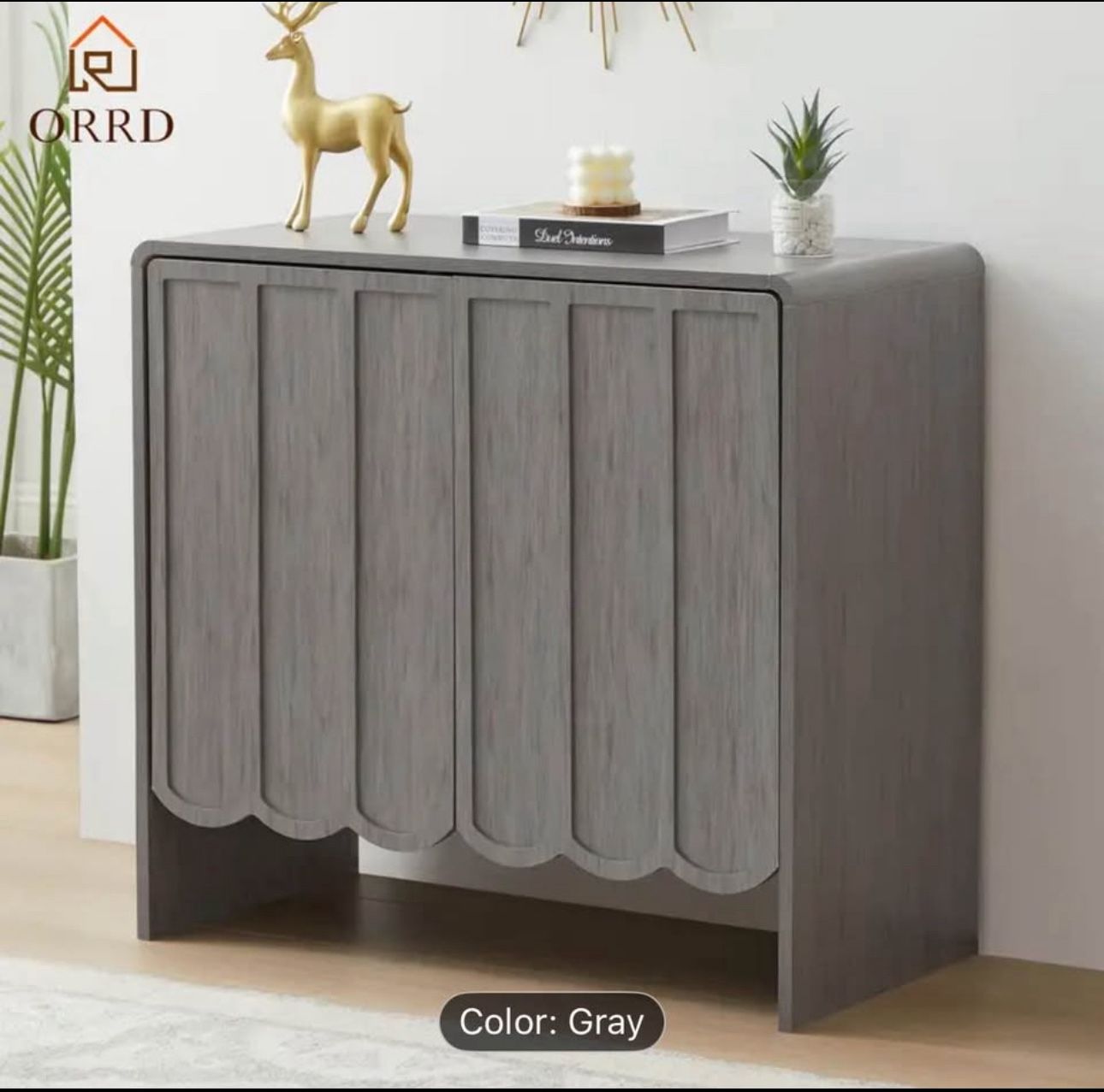 Brand New Modern Grey Sideboard Buffet Cabinet