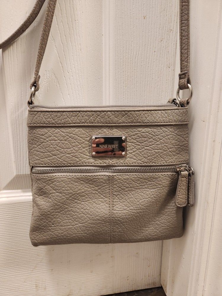 Nine West Gray Medium Messenger Crossbody Bag