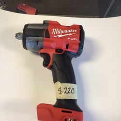 Milwaukee M18 Fuel Brushless Mid Torque 1/2 Impact Wench (Tool-Only) $220