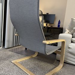 IKEA ÅRSUNDA Armchair - Birch Frame & Gray Cushion - Like New