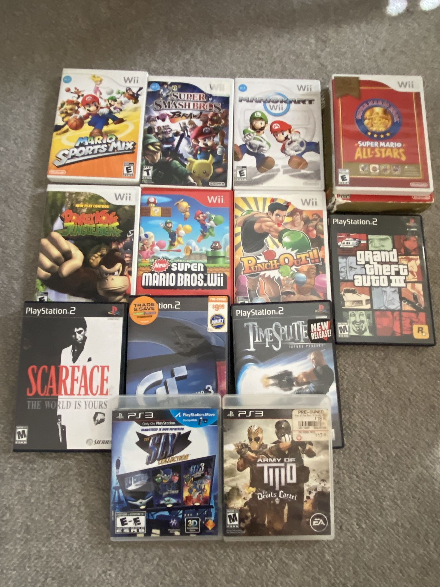 Nintendo Wii ,PS3, Ps2 Games 