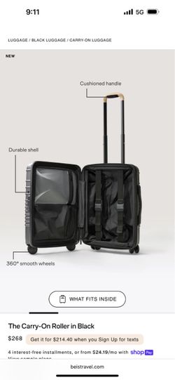 Beis carry on luggage