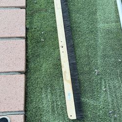 48” Inch Wood  Concrete Broom, Horsehair Bristles, 