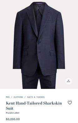 Men’s BRAND NEW RALPH LAUREN Purple Label Hand Tailored Sharkskin Suit Sz 42R