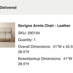 Like new CB2 leather chair