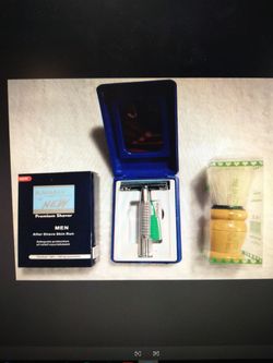 Men’s Classic Safety Razor Kit + Shaving Brush (Brand New)