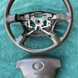 Tacoma 01 To 04 Steering Wheel And Airbag Brown 