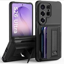 Samsung Galaxy S26 Ultra Case Wallet with Card Holder (4-5Cards),[RFID Blocking][Kickstand][Military Drop Protection] Full Camera Protection Wallet